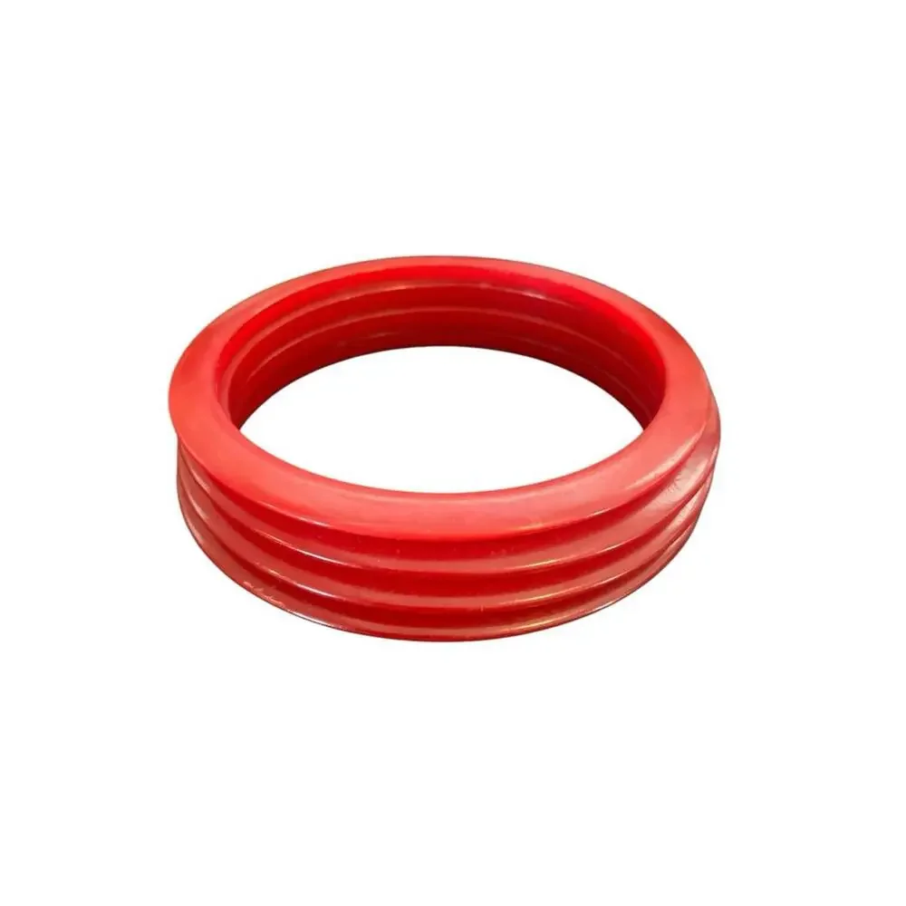 FOUR Vintage Bakelite Red Stackable Spacer Bangle Bracelets Cherry Red Art Deco - Picture 2 of 13